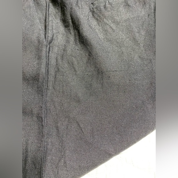 Talbots Size 14 Black 100% Linen Lightweight Cropped Elastic Waistband Pants - Picture 5 of 15